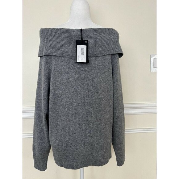 Paige Izabella Off the Shoulder Wool Blend Sweater Women Wool warm gray - Picture 5 of 6